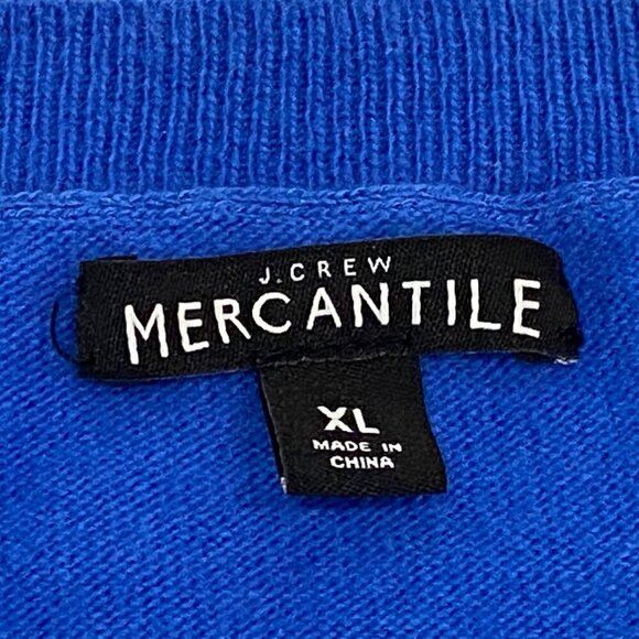J Crew Mercantile Sweater Womens Size XL Wool Blend Blue Long Sleeve Crew Neck - Picture 5 of 8